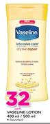 Vaseline Lotion Assorted-400/500ml