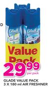 Glade Value Pack Air Freshner-3x180ml Per Pack