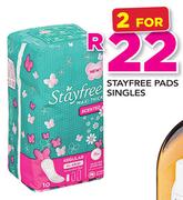 Stayfree Pads Singles-For 2