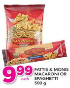 Fattis & Monis Macaroni Or Spaghetti-500g Each