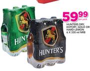 Hunter Dry, Export, Gold Or Hard Lemon NRB-6x330ml Per Pack