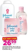 Johnsons Baby Jelly 500ml Or Baby Oil 200ml Or Baby Powder 400g-Each