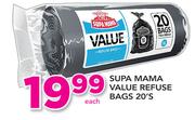 Supa Mama Value Refuse Bags-20's