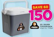 Pride 25Ltr Silver Cooler Box