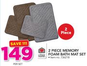Always Home 2 Piece Memory Foam Bath Mat Set-Per Set