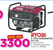 Ryobi 2.7Kw Generator RG-2700