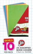 Jiffy A4 Assorted Book Covers-Per Pack