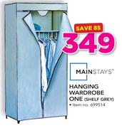Mainstays Hanging Wardrobe One SHELF GREY