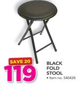 Black Fold Stool