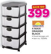 Gold Sun 4 Maxi Drawer Black