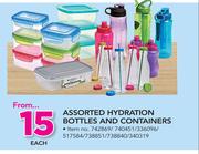 Assorted Hydration Bottles And Containers-Each