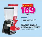 Mainstays Plastic Single Cereal Dispenser-Each
