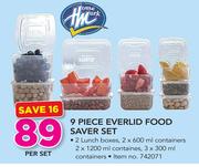 Home Mark 9 Piece Everlid Food Saver Set-Per Set