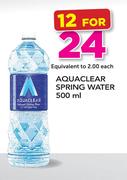 Aquaclear Spring Water-12 x 500ml