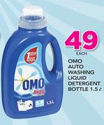 Omo Auto Washing Liquid Detergent Bottle-1.5Ltr