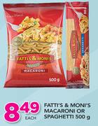 Fatti's And Moni's Macaroni Or Spaghetti-500g