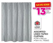 Always Home Assorted Lined Taped Curtain-230 x 260cm Per Drop
