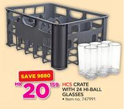 HCS Crate With 24 Hi-Ball Glasses
