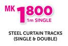 Decorland Steel Curtain Tracks (Single & Double)-1m Single