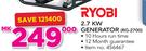Ryobi 2.7KW Generator RG-2700