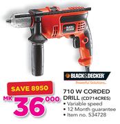 Black And Decker 710W Corded Drill CD714CRES