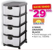 Gold Sun 4 Maxi Drawer Black