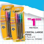 Cristal Large Pens Pack Of 4-Per Pack