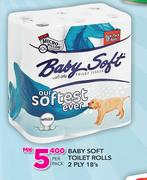 Baby Soft Toilet Rolls 2 Ply-18's Per Pack