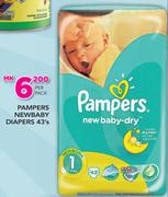 Pampers Newbaby Diapers-43's Per Pack