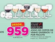 Royal Leerdam jogo de copos de vinho diversos 12 por pacote