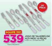 Jogo de Talheres em aco inox 16 pecas por conjunto