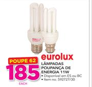Eurolux Lâmpadas poupança de energia 11W-Each