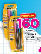 BIC canetas cristal por pacote