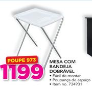 Mesa com bandeja dobravel