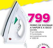 Logik ferro de engomar a vapor e a seco