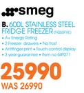 Smeg 600Ltr Stainless Steel Fridge/Freezer FQ55FXE
