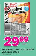 Rainbow Simply Chicken Viennas-500g Each