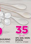 3 Piece SML WDN Spoon-Per Set