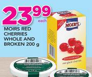 Moirs Red Cherries Whole And Broken-200g 