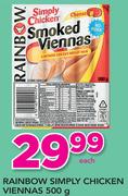 Rainbow Simply Chicken Viennas-500g