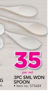 3 Piece SML WDN Spoon-Per Set