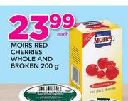 Moirs Red Cherries Whole Or Broken-200g