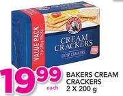Bakers Cream Crackers-2 x 200g