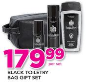Black Toiletry Bag Gift Set-Per Set