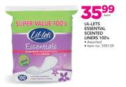 Lil-Lets Essential Scented Liners Assorted-100's