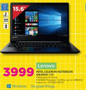 Lenovo 15.6" Intel Celeron Notebook Ideapad 110