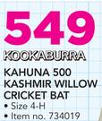 Kookabura Kahuna 500 Kashmir Willow Cricket Bat Size 4-H