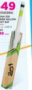 Kookabura Kahuna 500 Kashmir Willow Cricket Bat Size 4-H