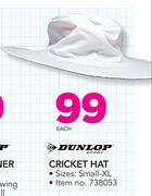 Dunlop Cricket Hat Sizes: Small-XL-Each