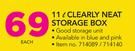 Addis 11Ltr Clearly Neat Storage Box-Each